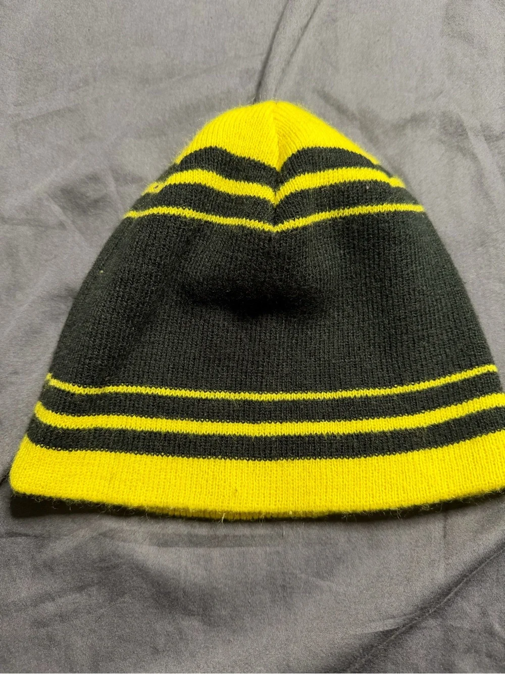 Nike Kids Black & Yellow Striped Knit Hat